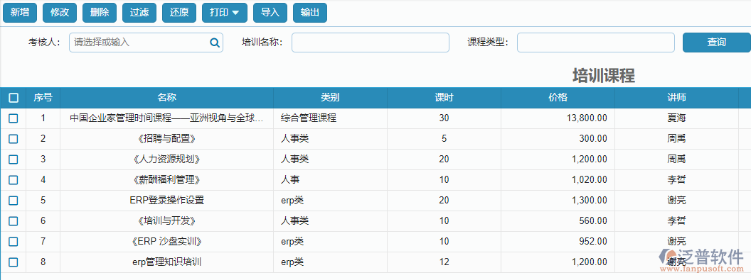 培訓課程