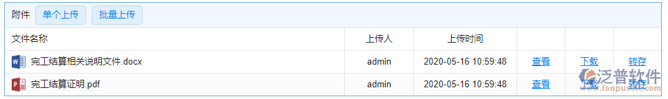 完工結(jié)算附件