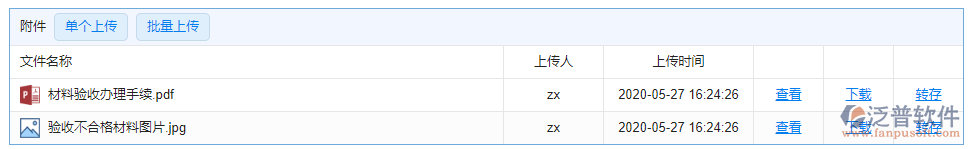 材料驗收附件