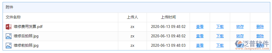 資產(chǎn)維修附件