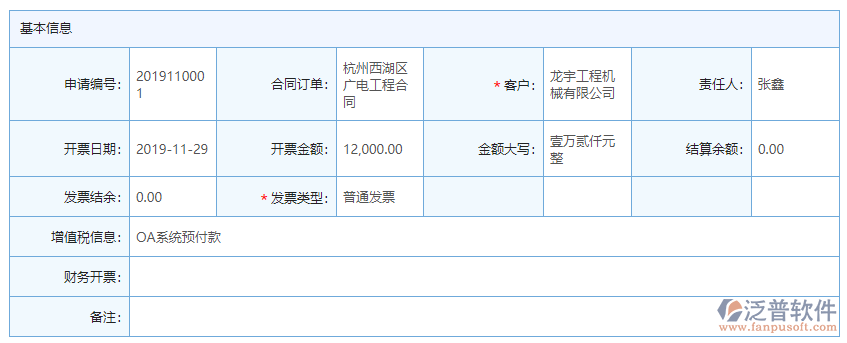 開票申請(qǐng)基本信息