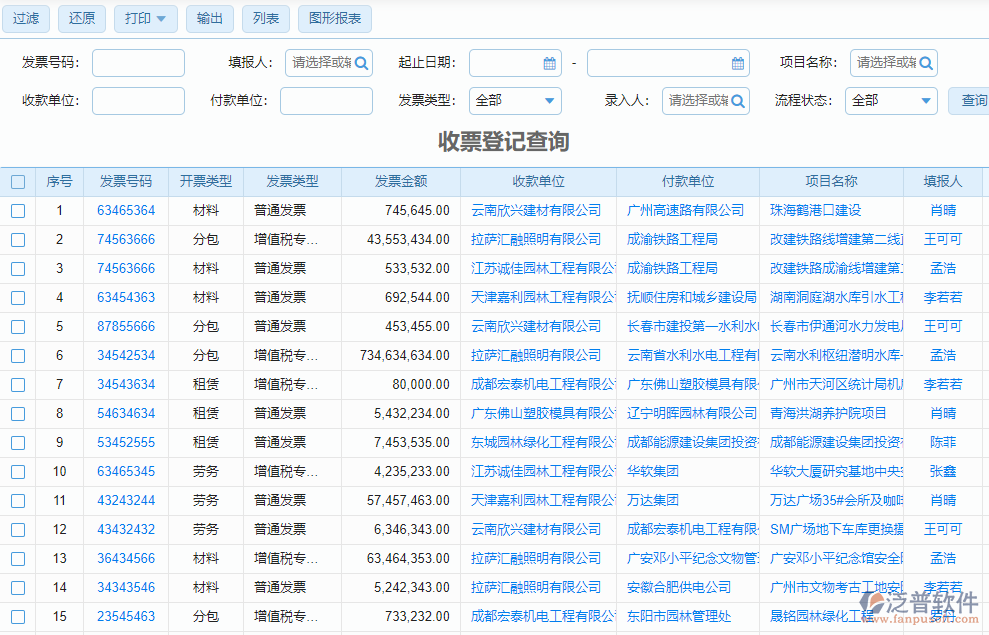 收票登記查詢