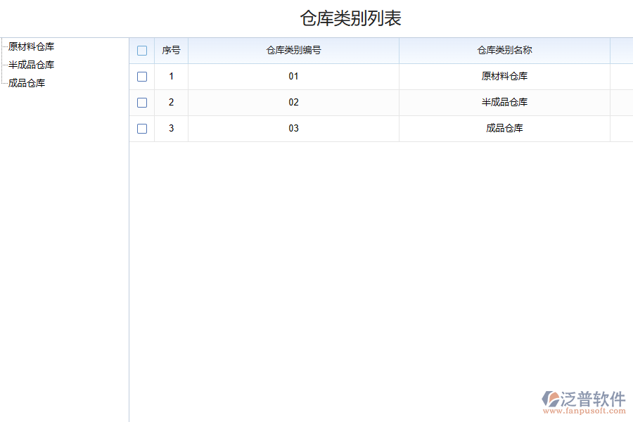 泛普軟件倉儲管理功能