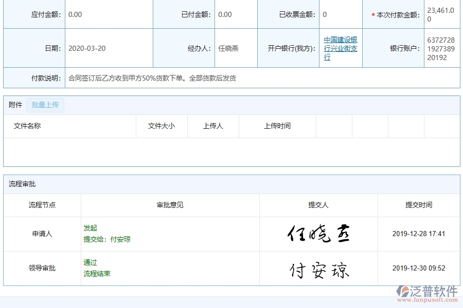 系統(tǒng)在材料付款列表中的管控點及作用