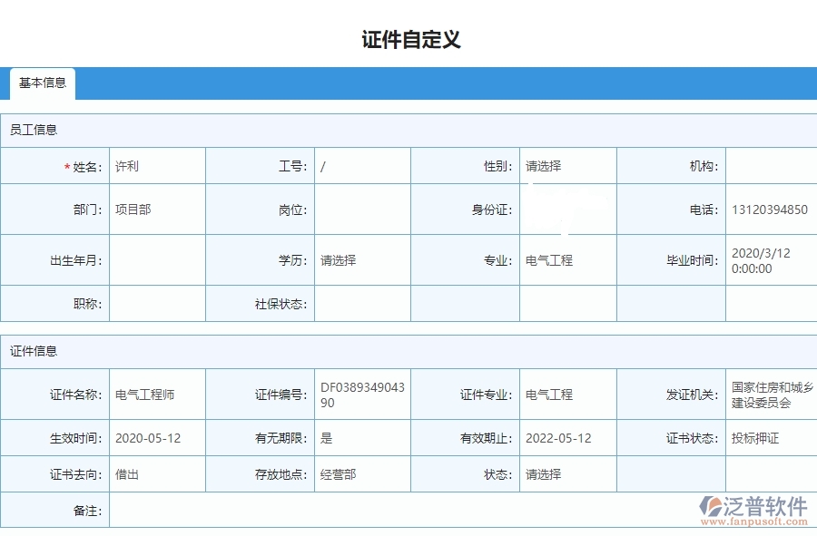 系統(tǒng)在證件自定義列表中的管控點及作用