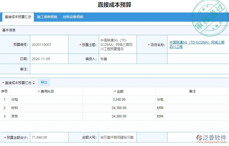 泛普設(shè)備安裝工程企業(yè)管理中直接成本預(yù)算的價(jià)值