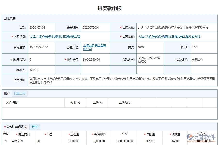 設(shè)備安裝企業(yè)是否有必要引入分包單位進(jìn)度款申報(bào)管理軟件系統(tǒng)