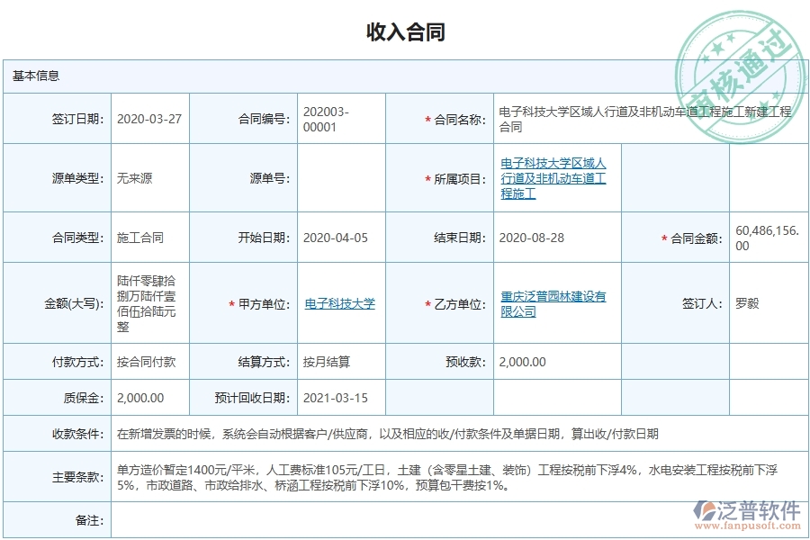 泛普軟件-市政工程企業(yè)管理系統(tǒng)的管控點(diǎn)作用