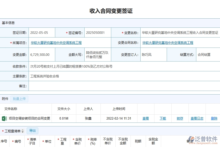 安裝工程收入合同變更簽證系統(tǒng)的應(yīng)用場景