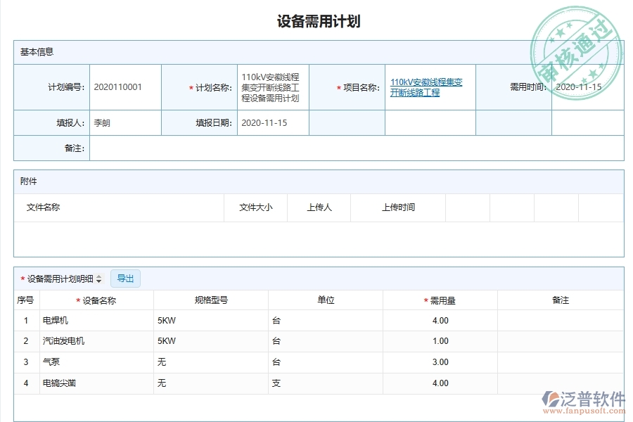 電力工程設(shè)備需用計(jì)劃列表的優(yōu)點(diǎn)