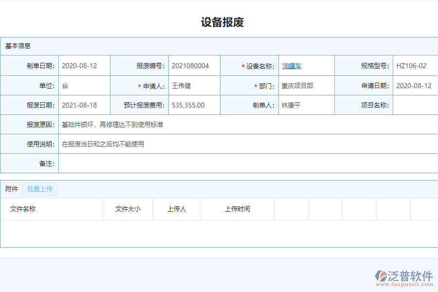 泛普軟件-安裝工程企業(yè)管理系統(tǒng)中設備報廢管理的價值