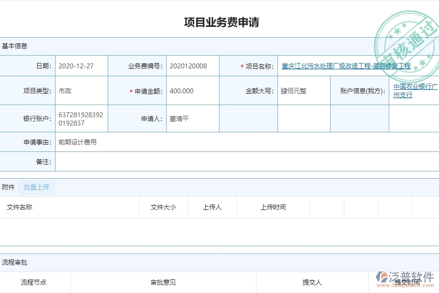 泛普軟件-市政工程企業(yè)管理系統(tǒng)如何有效提高投標(biāo)管理中的項(xiàng)目業(yè)務(wù)費(fèi)申請(qǐng)