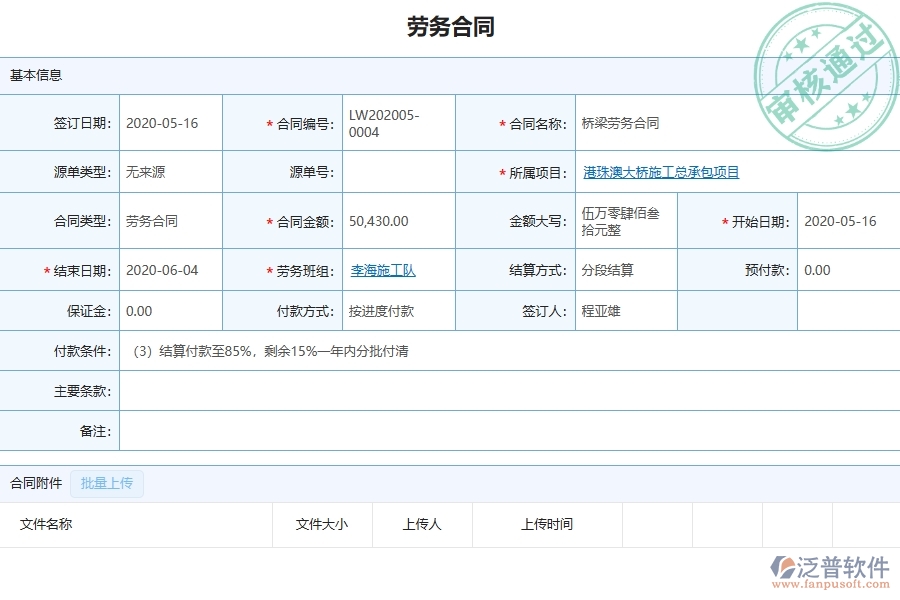 三、泛普軟件-園林工程企業(yè)在勞務(wù)合同明細(xì)報(bào)表中需要注意哪些問(wèn)題