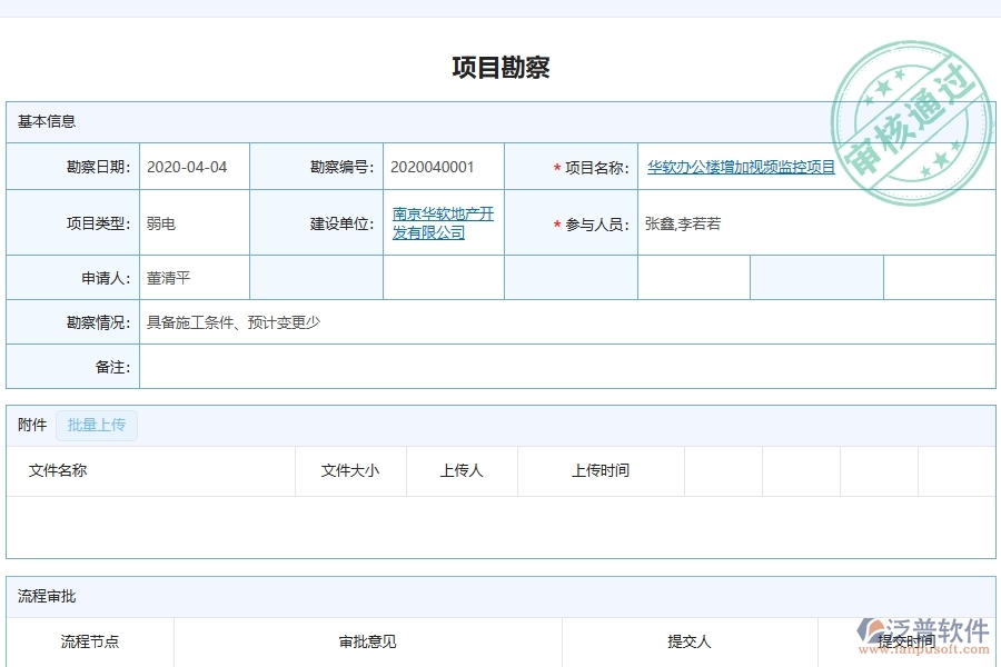 泛普軟件-弱電工程企業(yè)管理系統(tǒng)如何有效提升企業(yè)中的項目勘察