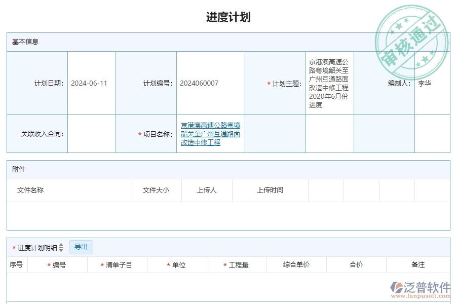 三、使用泛普軟件-公路工程管理系統(tǒng)產(chǎn)值進(jìn)度計(jì)劃列表管理的優(yōu)勢