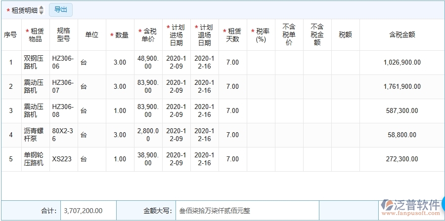 三、泛普軟件-弱電工程管理系統(tǒng)在租賃合同中的應用場景