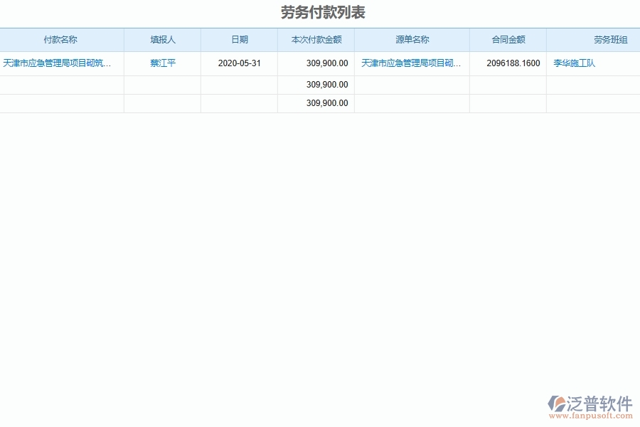 泛普軟件-弱電工程管理系統(tǒng)中勞務(wù)工工資支付管理的注意事項(xiàng)