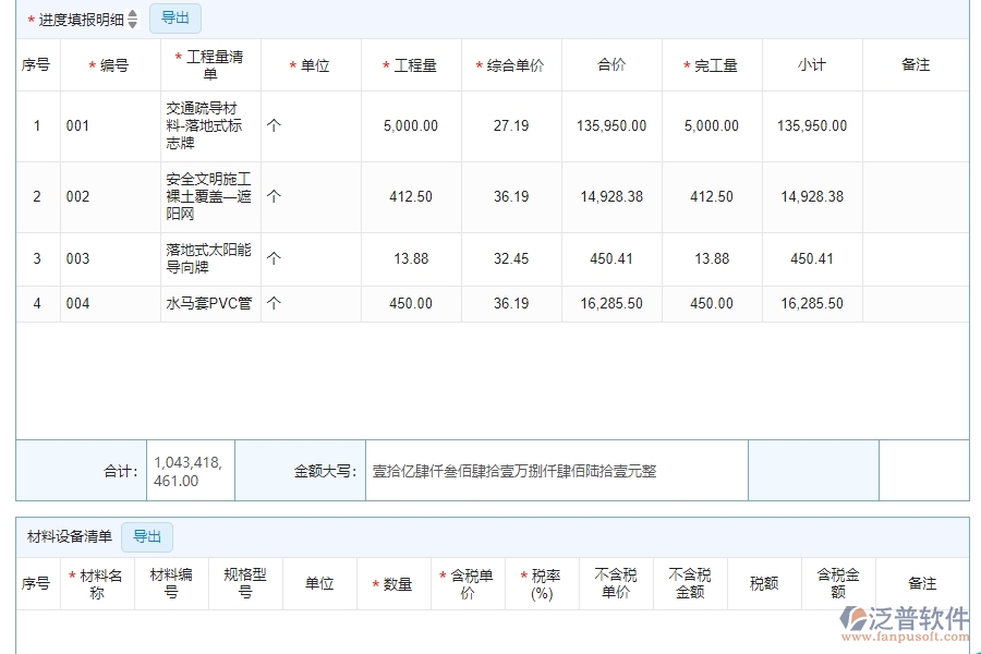 四、泛普軟件-公路工程管理系統(tǒng)在進(jìn)度列表中的解決方案