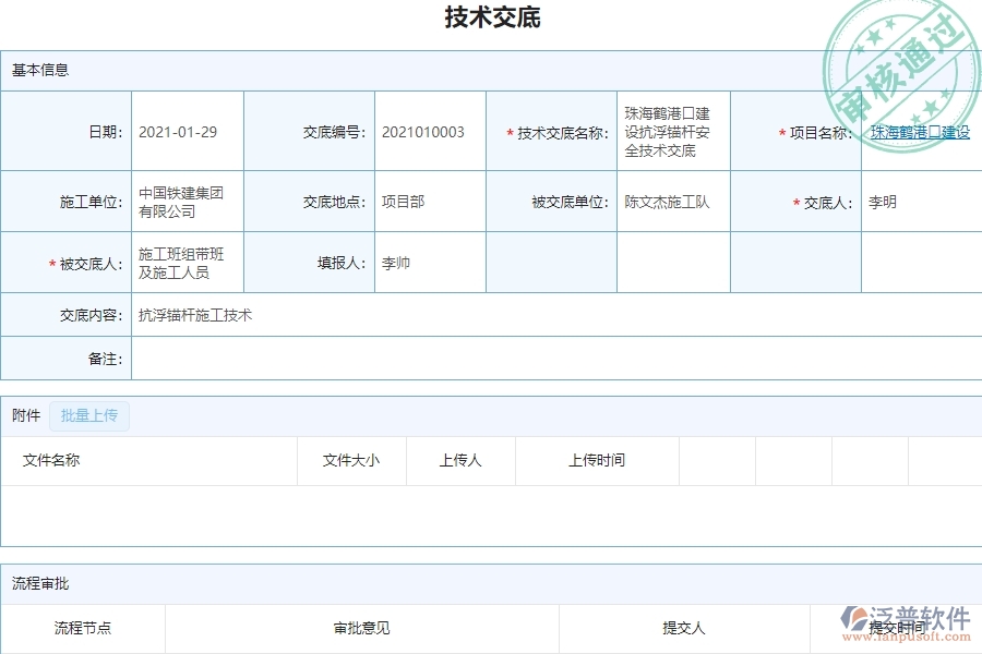 泛普軟件-市政工程企業(yè)管理系統(tǒng)如何有效提高施工過(guò)程管理中的技術(shù)交底