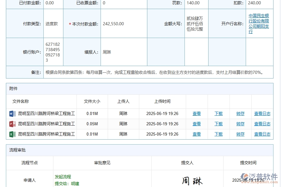 泛普軟件-路橋工程管理系統(tǒng)在工程勞務(wù)費支付管理中的應(yīng)用場景