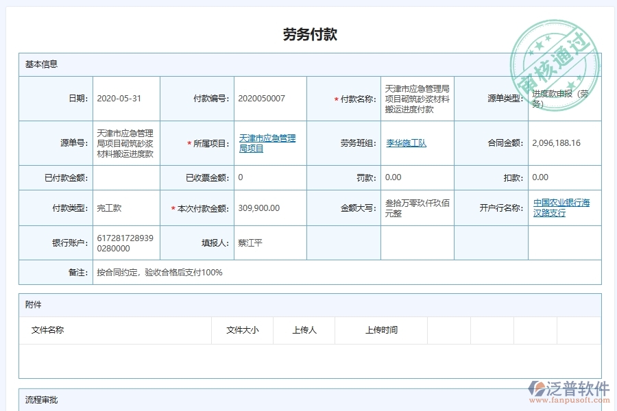 泛普軟件-弱電工程管理系統(tǒng)在勞務(wù)工工資支付管理中的解決方案