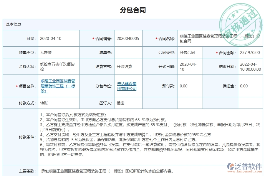 分包合同對(duì)于幕墻工程企業(yè)經(jīng)營(yíng)有哪些價(jià)值