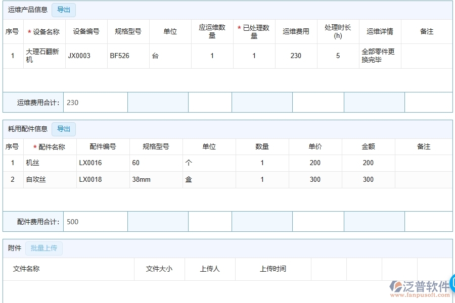 四、泛普軟件-園林工程企業(yè)售后處理單列表的重要性