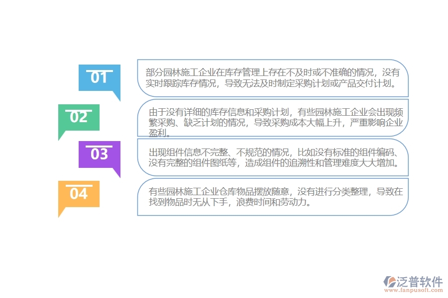 園林施工企業(yè)倉(cāng)庫(kù)材料組件管理中普遍存在的問(wèn)題