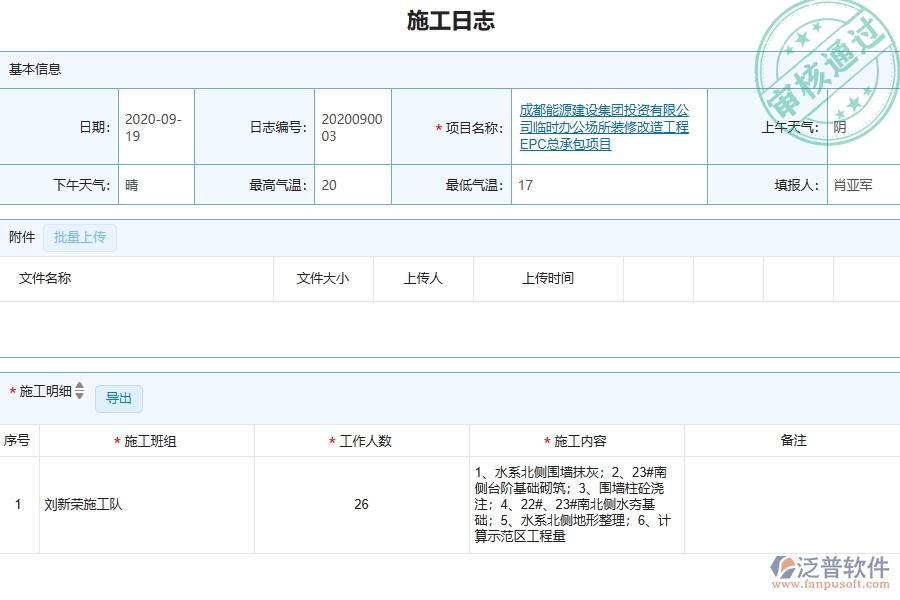 三、泛普軟件-機電工程管理系統(tǒng)中施工日志的幾個優(yōu)勢是什么