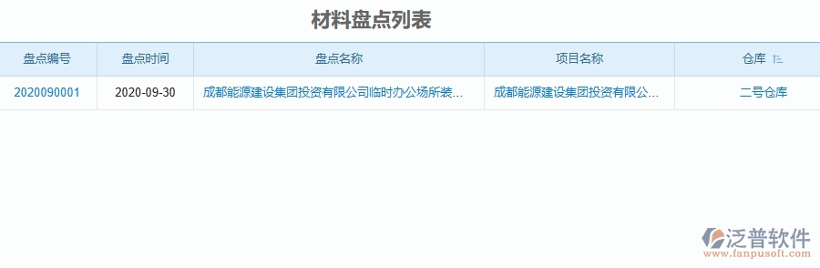 二、泛普軟件-機電工程企業(yè)管理系統的材料盤點為工程企業(yè)帶來四大管理革新