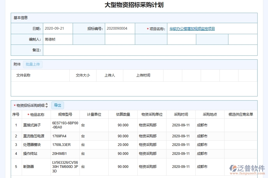 泛普軟件-機(jī)電工程管理系統(tǒng)如何解決工程企業(yè)的大型設(shè)備物資采購(gòu)信息化管理痛點(diǎn)