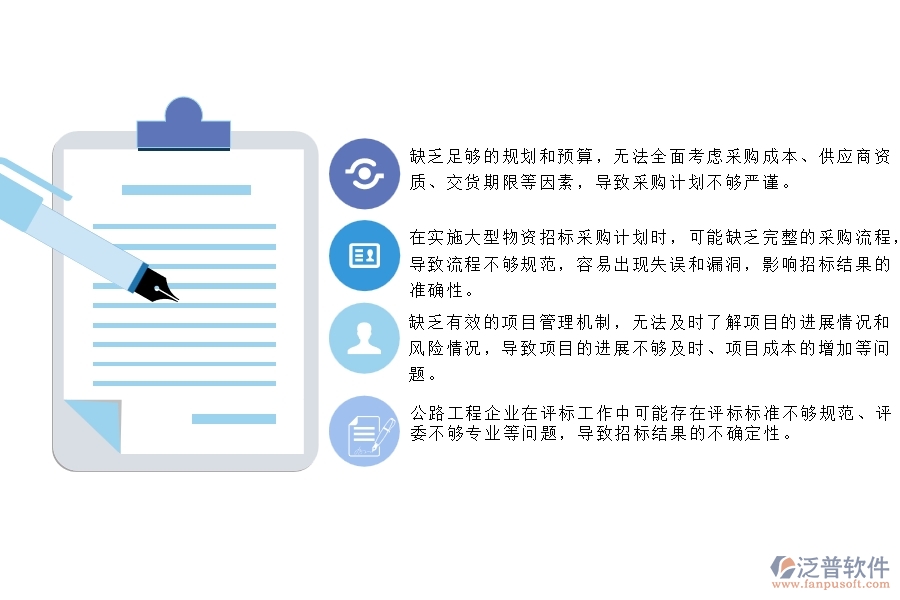 　一、公路工程企業(yè)在大型物資招標(biāo)采購計(jì)劃中存在的問題