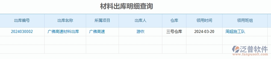 四、泛普軟件-公路工程企業(yè)材料進(jìn)出庫(kù)匯總表的重要性