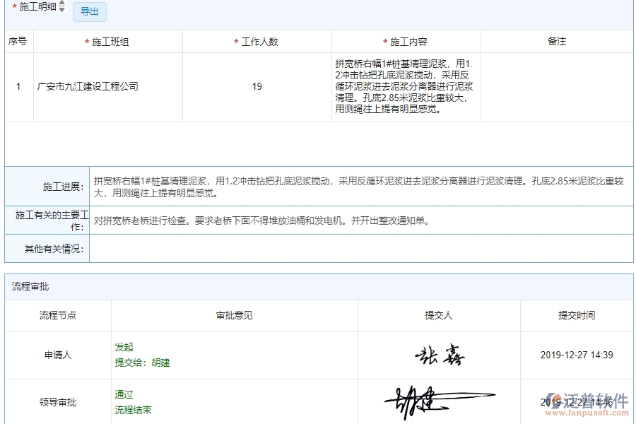 三、泛普軟件-公路工程企業(yè)管理系統(tǒng)中施工日志查詢管理的核心功能