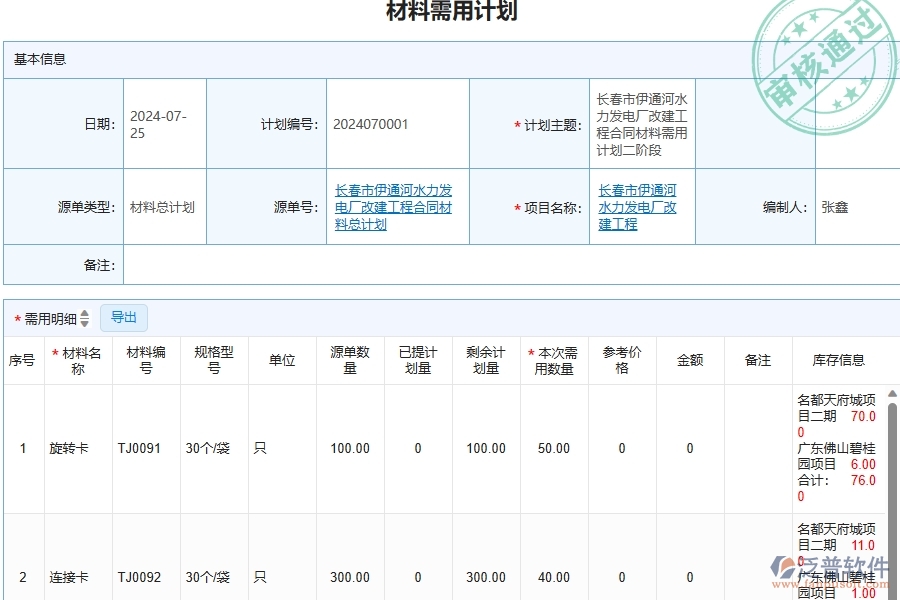 三、泛普軟件-幕墻工程企業(yè)管理系統(tǒng)中材料需用計劃的的框架設計思路