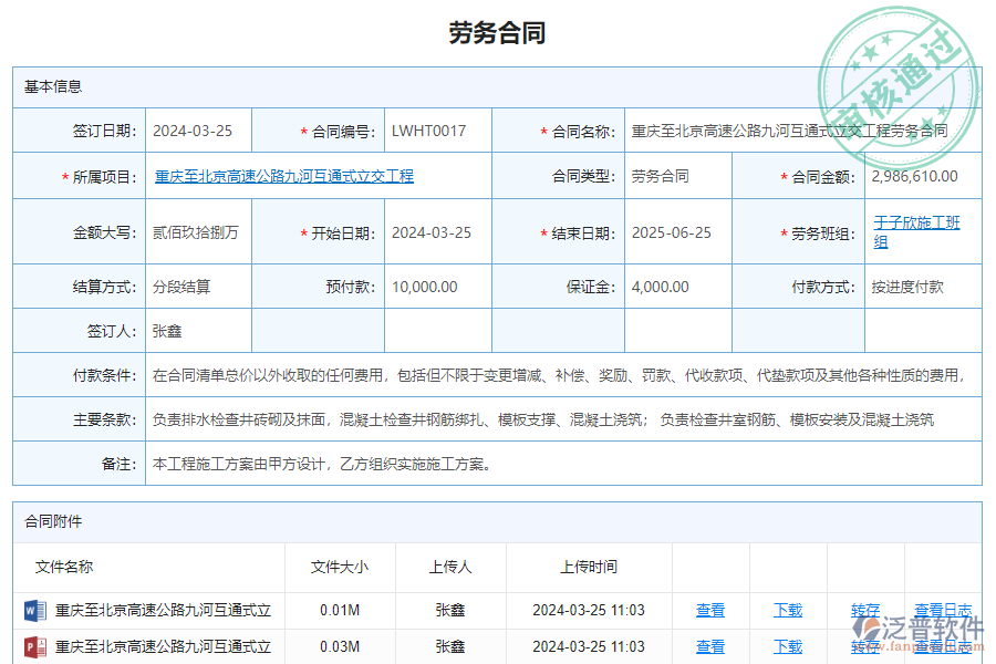 泛普軟件-路橋工程項(xiàng)目管理系統(tǒng)中勞務(wù)人員工資明細(xì)表的價(jià)值