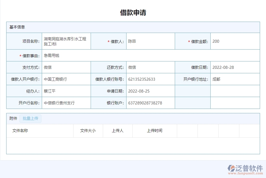 三、泛普軟件-弱電工程企業(yè)管理系統(tǒng)中借款申請列表的核心功能