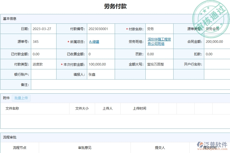 泛普軟件-市政工程管理系統(tǒng)中勞務(wù)付款列表的注意事項(xiàng)