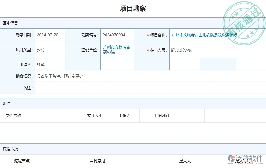 三、泛普軟件-安防工程企業(yè)管理系統(tǒng)中項(xiàng)目勘察列表優(yōu)點(diǎn)與缺點(diǎn)