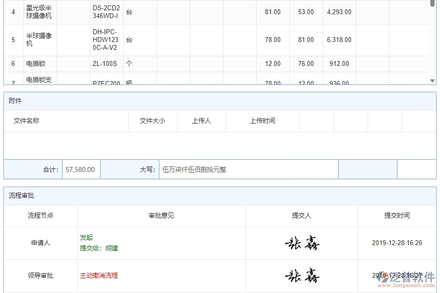 三、安防工程企業(yè)使用泛普軟件-材料需用計劃明細查詢管理的好處