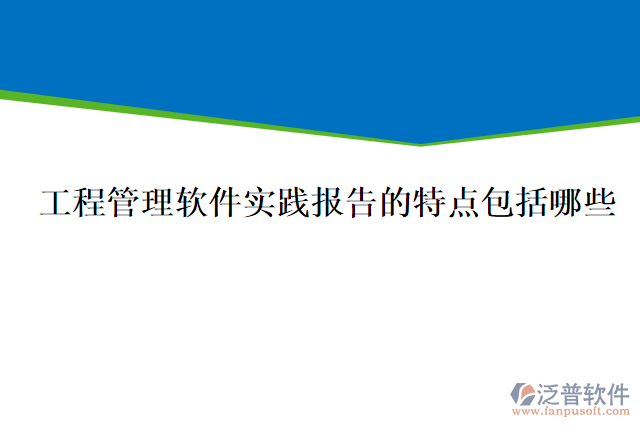 工程管理軟件實踐報告的特點包括哪些