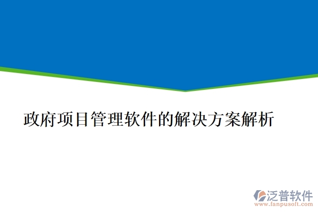 政府項目管理軟件的解決方案解析