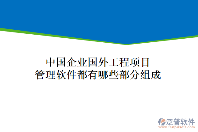 中國(guó)企業(yè)國(guó)外工程項(xiàng)目管理軟件都有哪些部分組成