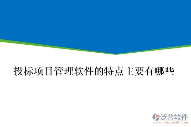 投標項目管理軟件的特點主要有哪些