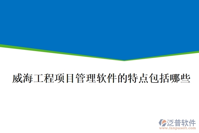 威海工程項目管理軟件的特點包括哪些