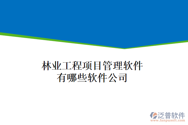 林業(yè)工程項(xiàng)目管理軟件有哪些軟件公司