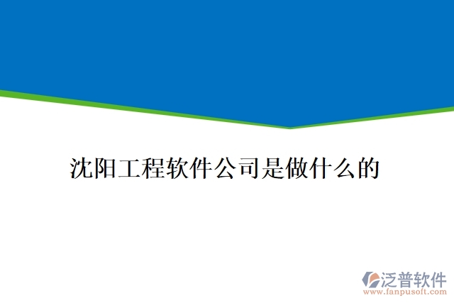 沈陽(yáng)工程軟件公司是做什么的