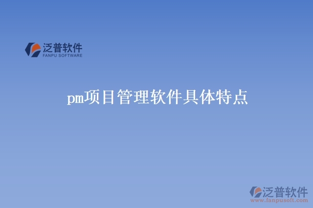 pm項目管理軟件具體特點