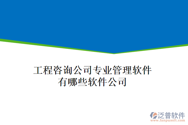 工程咨詢公司專業(yè)管理軟件有哪些軟件公司