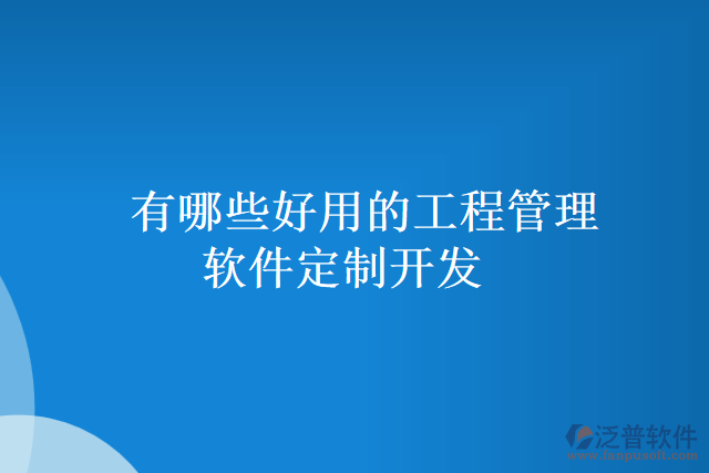 有哪些好用的工程管理軟件定制開(kāi)發(fā)